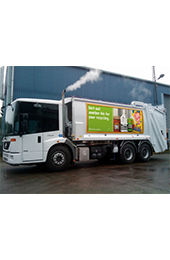One bin is rubbish vehicle sides thumbnail image
